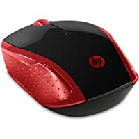 HP - Ratón Inalámbrico HP 200 con Perfil Redondeado- Color Rojo